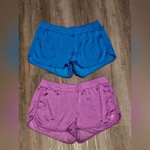 Women's Blue and Purple Athletic Shorts